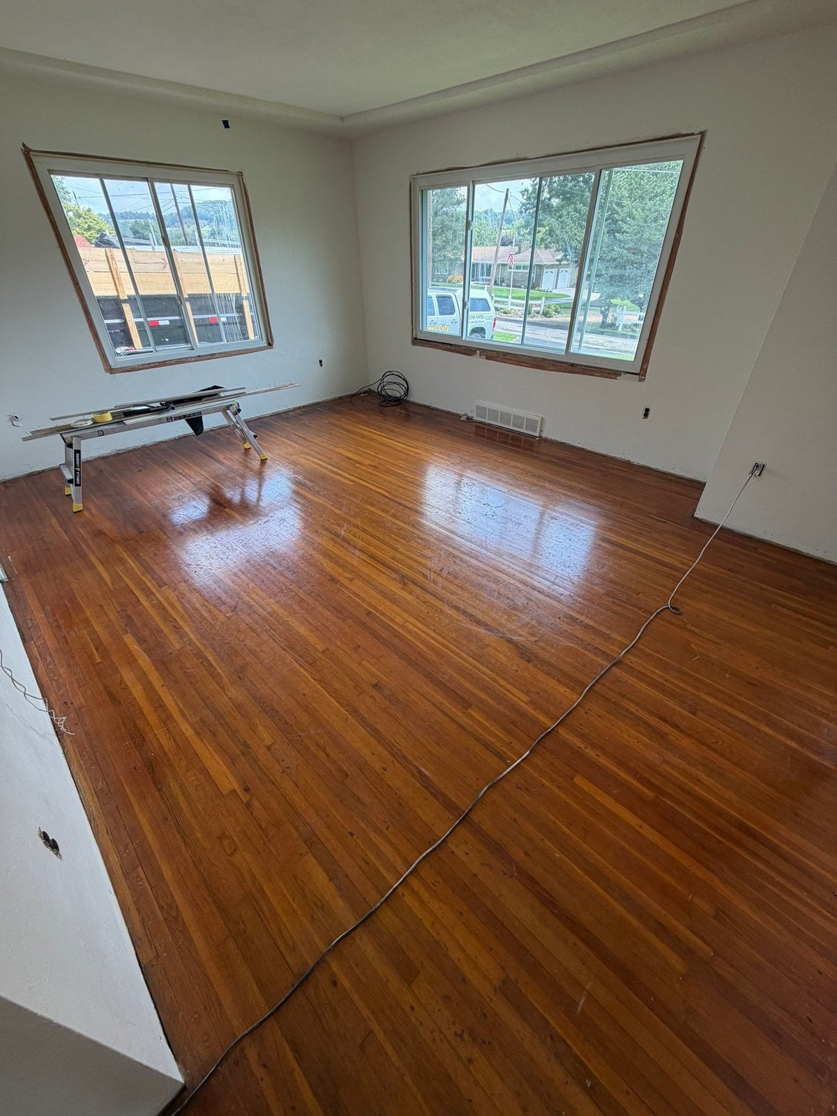 Empty, clean room ready for the next phase of work in Leechburg, PA