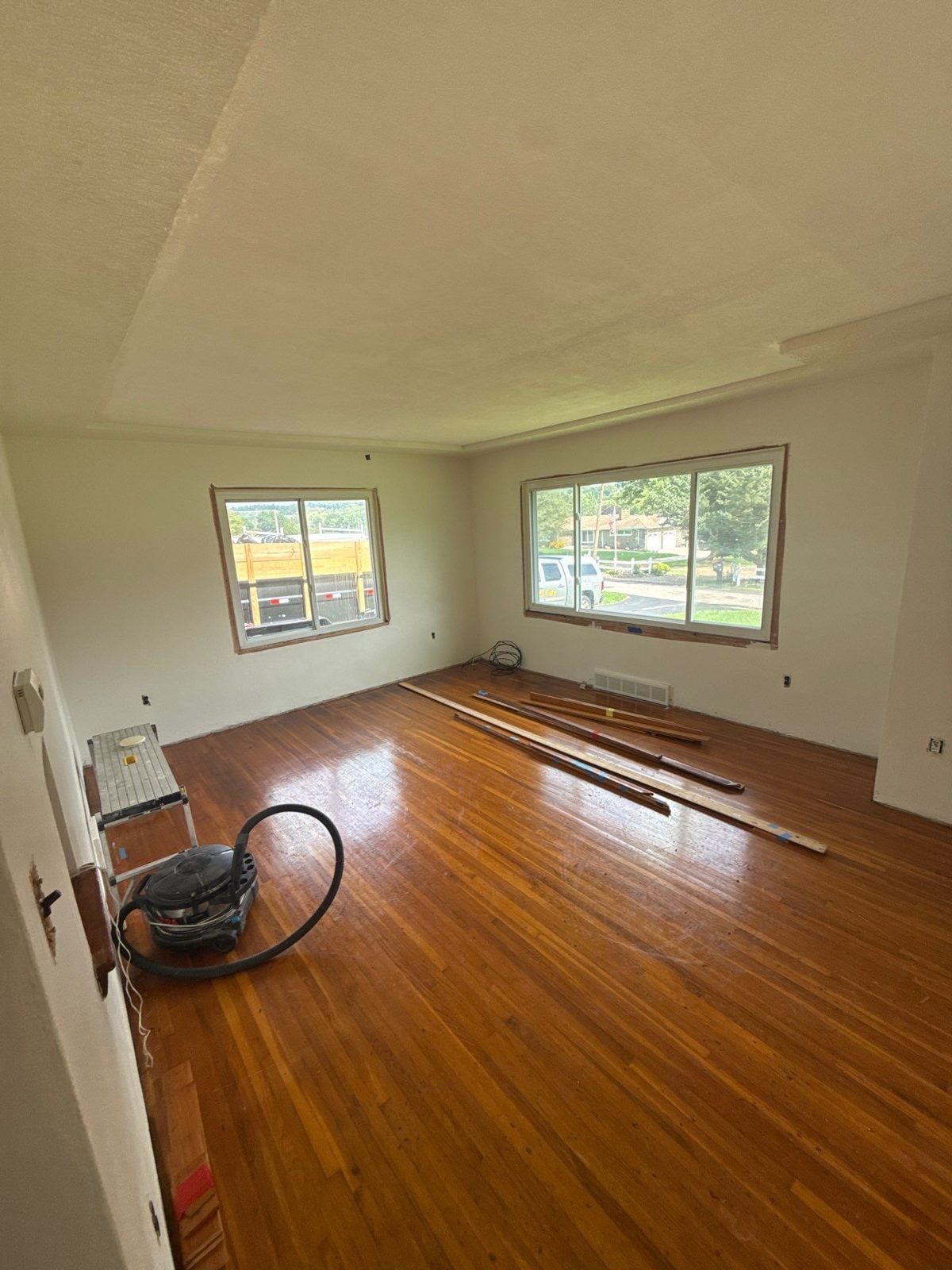 Sanitized, cleared room after remediation in Leechburg, PA
