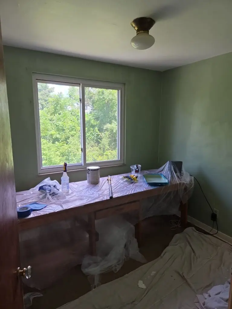 Interior wall repair in progress, Pittsburgh, PA