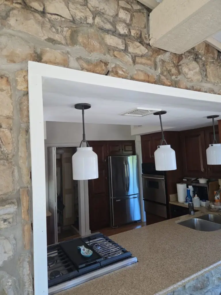 Kitchen renovation with new pendant lighting, Pittsburgh, PA