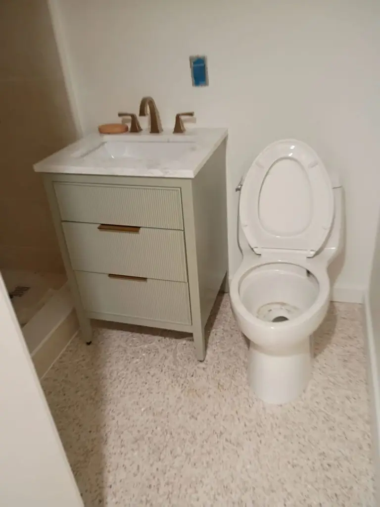 Bathroom remodel completed, Indiana County, PA