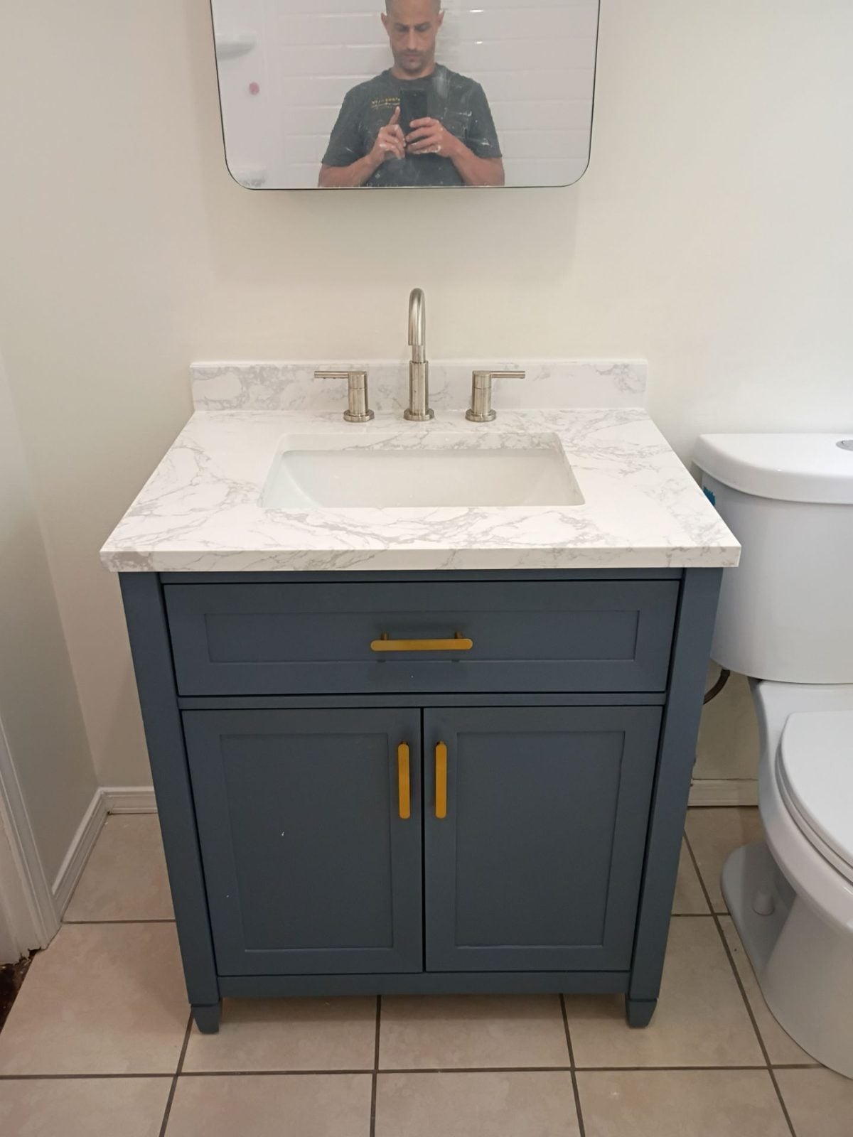 Bathroom renovation with a new vanity in Pittsburgh, PA