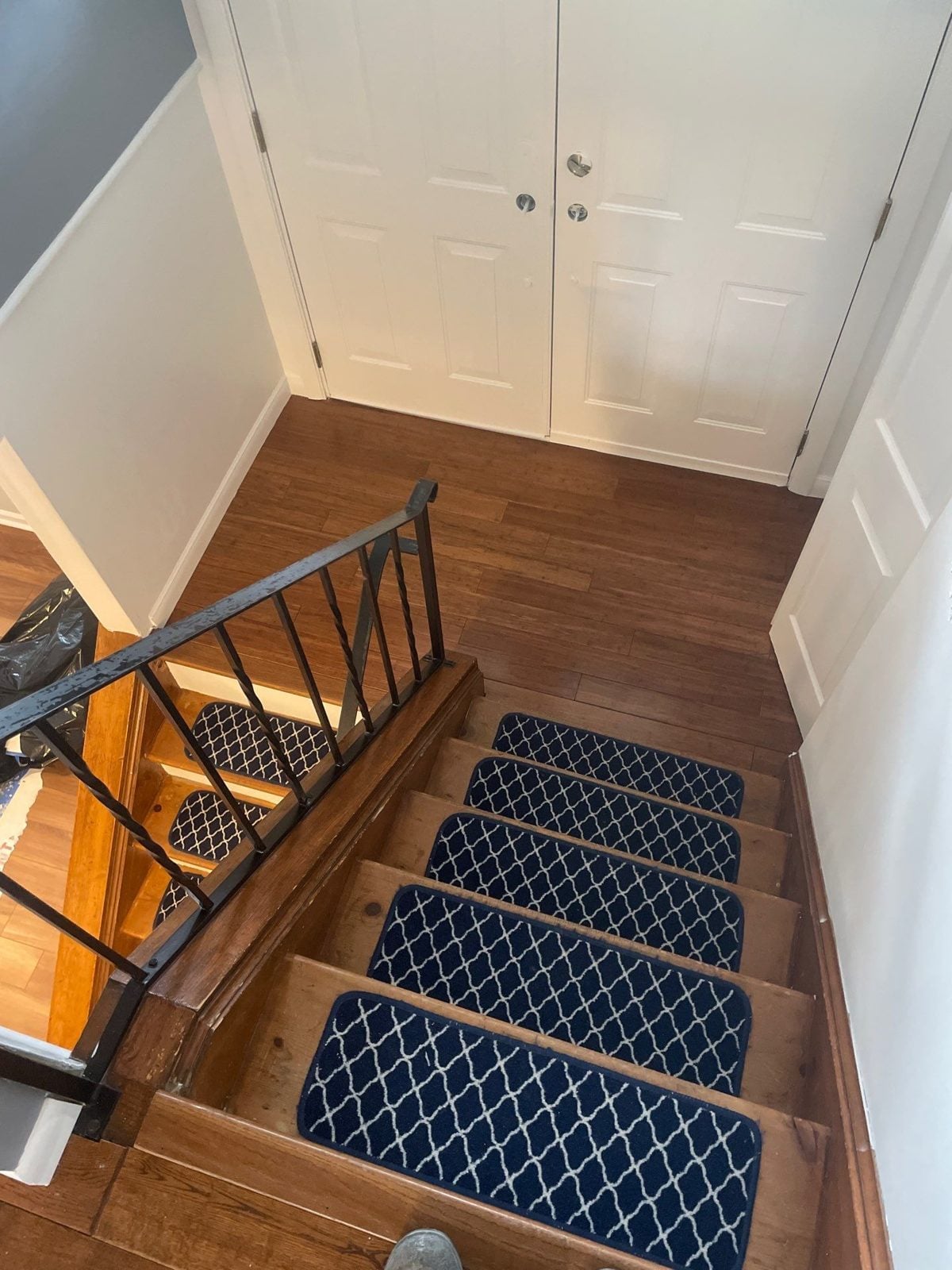 Repaired staircase with new stair treads in Pittsburgh, PA