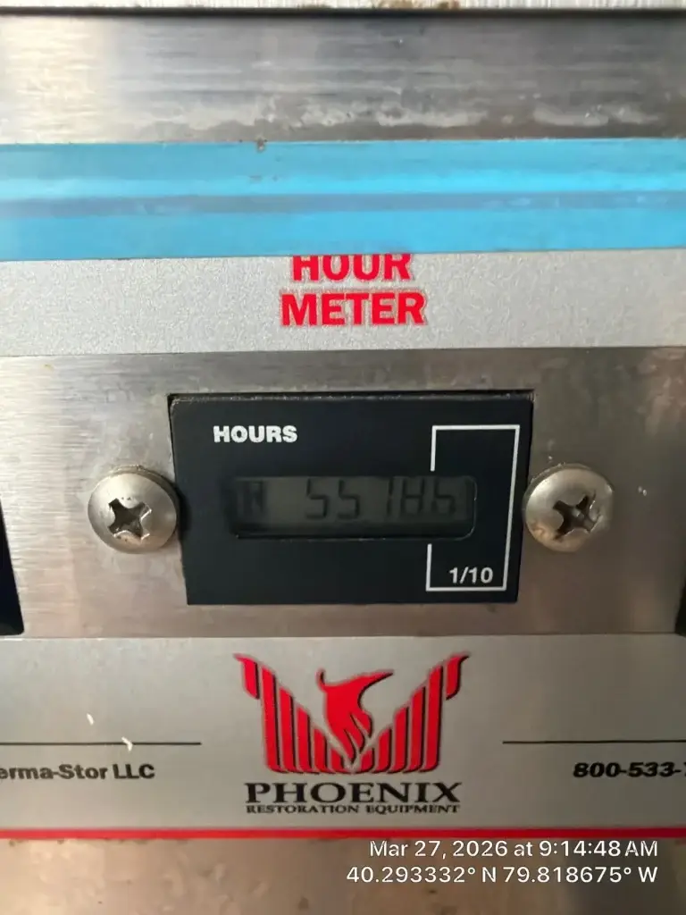 Commercial dehumidifier set up for drying in McKeesport, PA