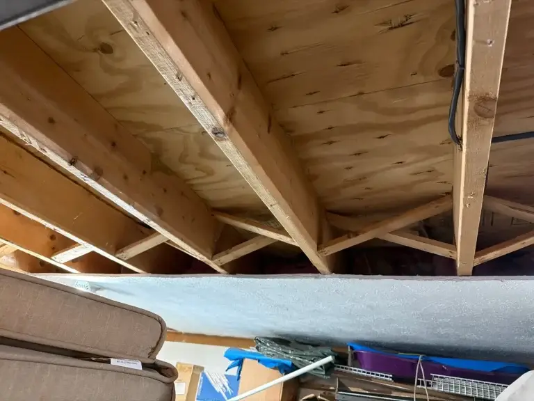 Ceiling removed down to the joists in Pittsburgh, PA