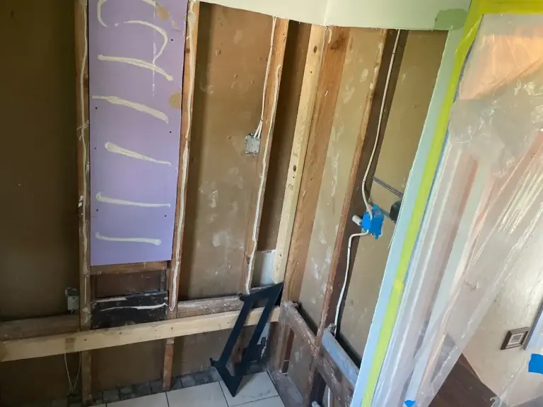 Bathroom gutted down to the studs in Pittsburgh, PA
