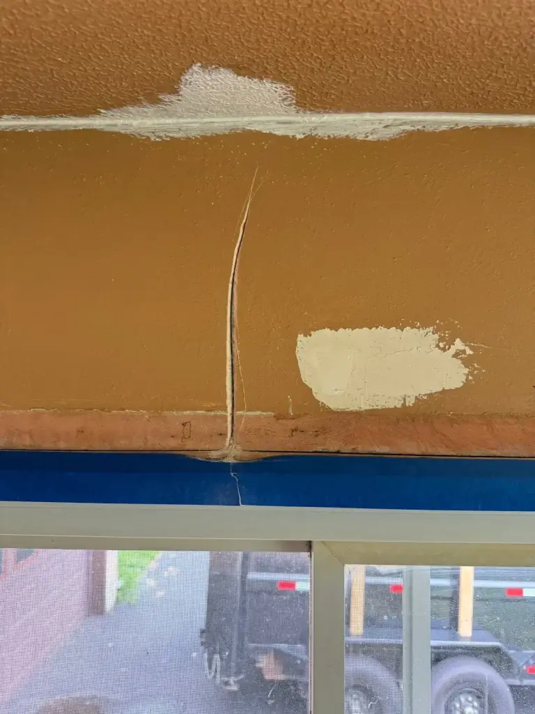Plaster crack patched and ready for paint in Leechburg, PA