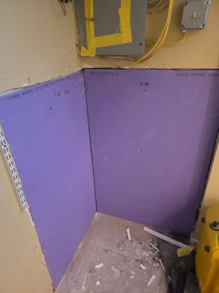 Mold-resistant drywall installed after remediation in Murrysville, PA