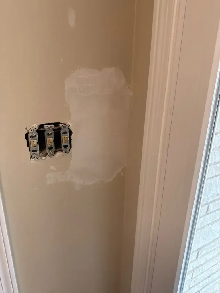 Drywall patching around outlets in Pittsburgh, PA