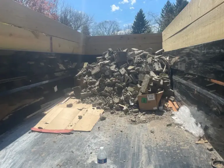 Debris pile cleared for haul-away in Pittsburgh, PA