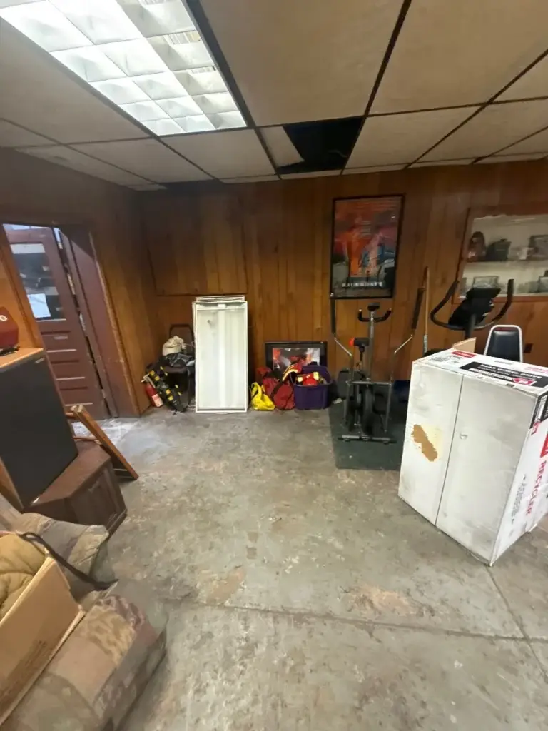 Contents bagged during a commercial basement cleanout in Vandergrift, PA