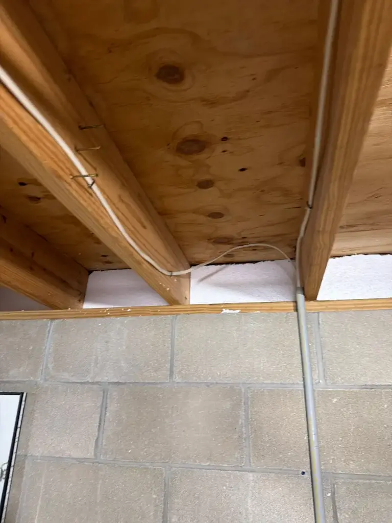Clean basement framing after remediation in Baden, PA