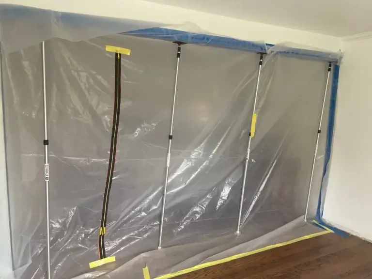 Containment set up before mold removal in McKeesport, PA