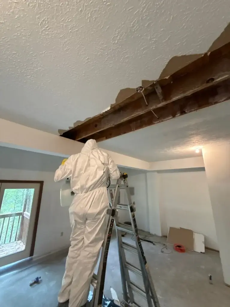 Technician applying antimicrobial treatment in Wexford, PA