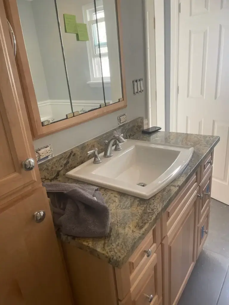 New bathroom vanity installation in Pittsburgh, PA
