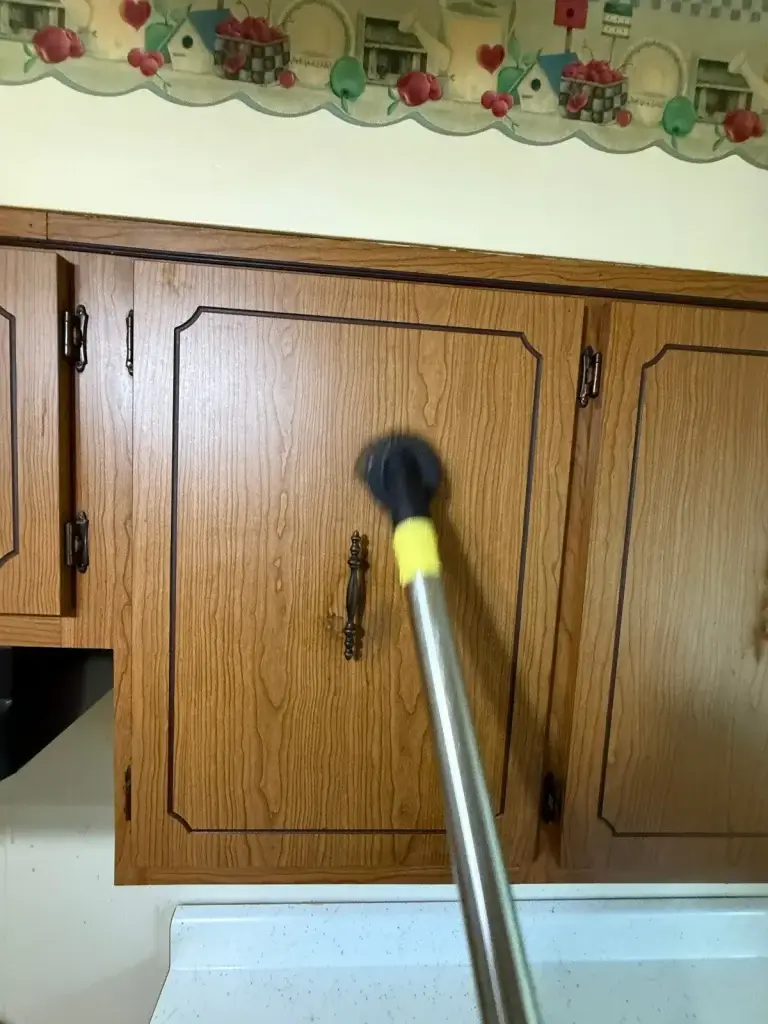HEPA cleaning kitchen cabinets after mold exposure in Leechburg, PA