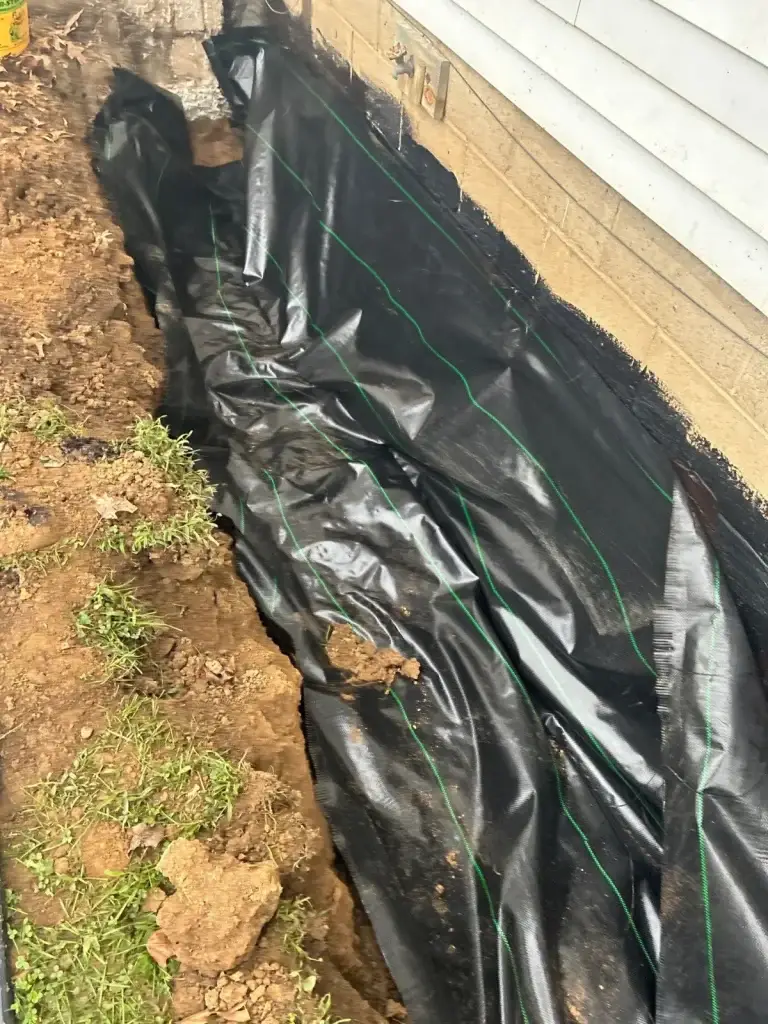 Waterproofing membrane applied to the foundation in Leechburg, PA